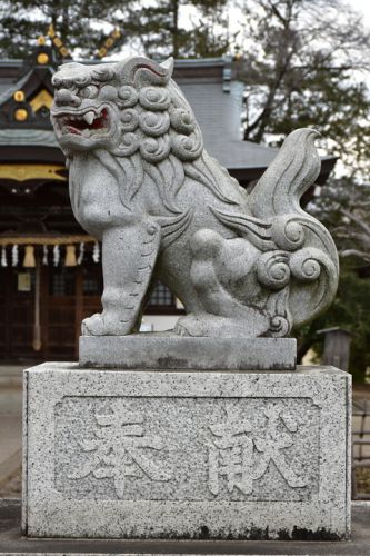 諏訪神社の狛犬達