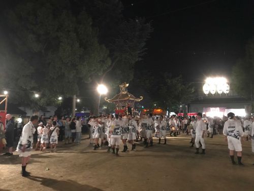 【恩智神社 夏祭り】「宮入り」⛩️令和元年8月1日 　Onji Shrine Summer Festival (August 1st, 2019) in Yao city of Osaka, Japan