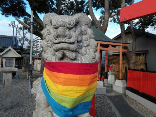 １月１日　姫嶋神社(大阪市)でいただいた素敵な書き置き御朱印