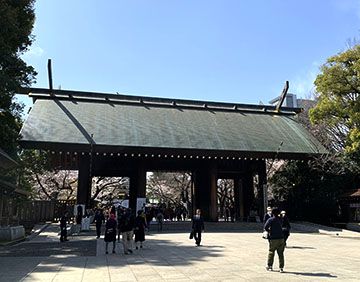 靖国神社の桜、満開はまだでした